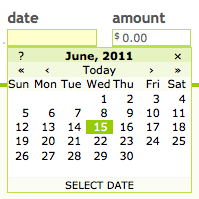 A screenshot of the old calendar interface.